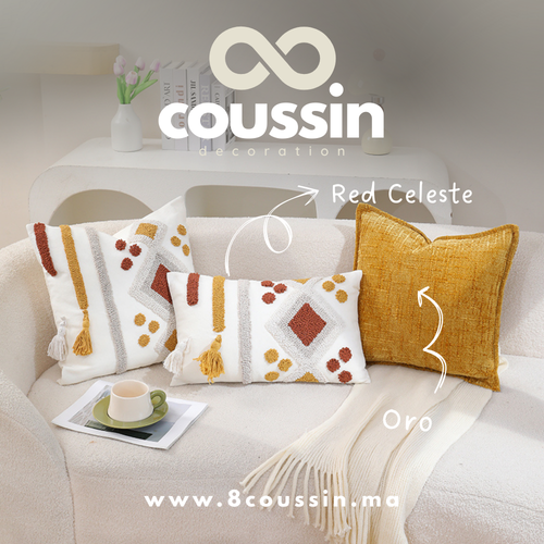 Pack de 3 coussins : Oro & Red céleste