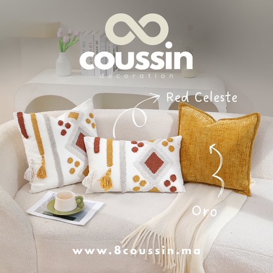 Pack de 3 coussins : Oro & Red céleste