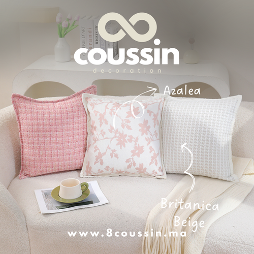 Pack de 3 housses de coussins : Azalea, Chanel & Britanica Beige