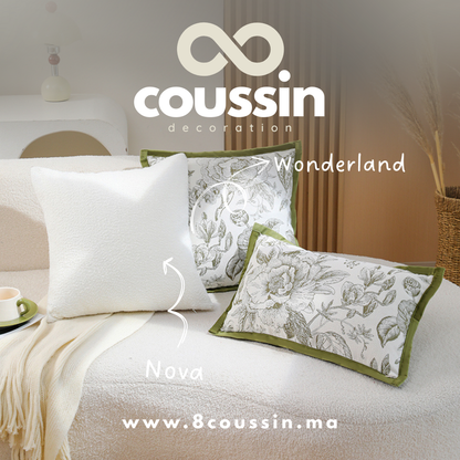 Pack de 3 housses de coussins : Wonderland & Nova blanc cassé