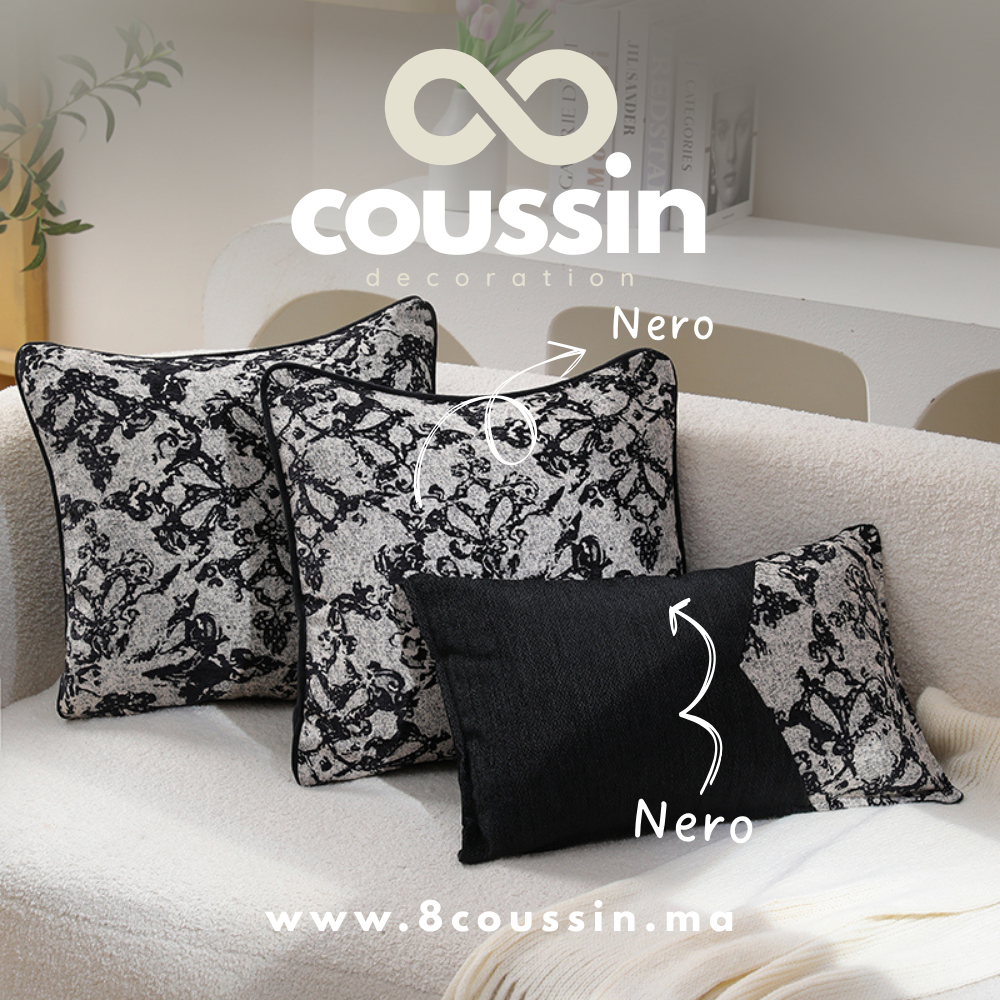 Pack de 3 housses coussins : Nero