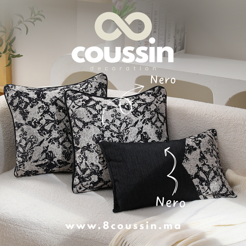 Pack de 3 housses coussins : Nero
