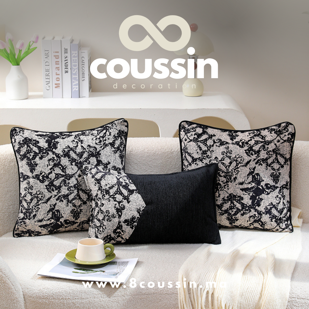 Pack de 3 housses coussins : Nero
