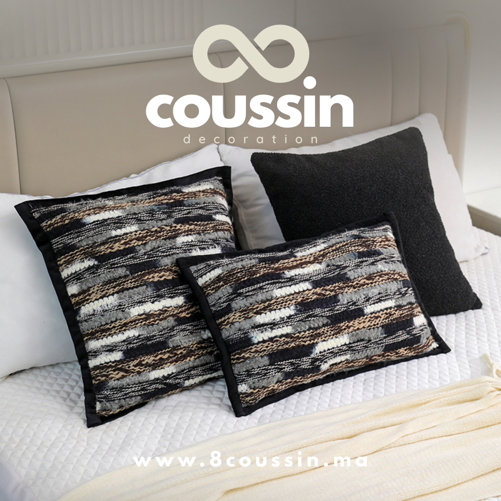 Pack de 3 housses de coussins : Foggy & Nova Black