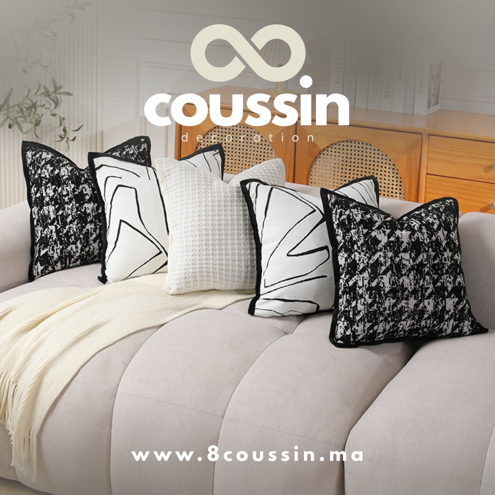 Pack de 5 housses de coussins : Hanko, Glitch & Britanica beige