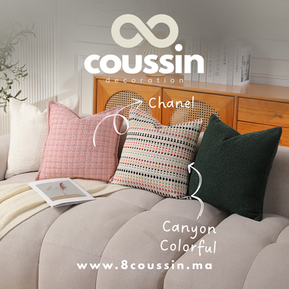 Pack de 4 housses de coussins : Canyon colorful, Chanel & Nova