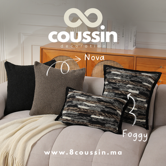 Pack de 4 housses de coussins : Foggy & Nova