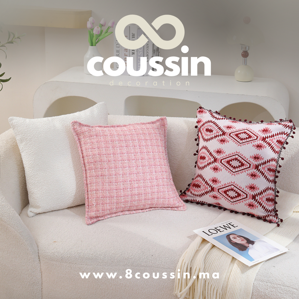 Pack de 3 housses de coussins :  Chanel, Harmony & Nova blanc cassé