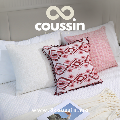 Pack de 3 housses de coussins :  Chanel, Harmony & Nova blanc cassé