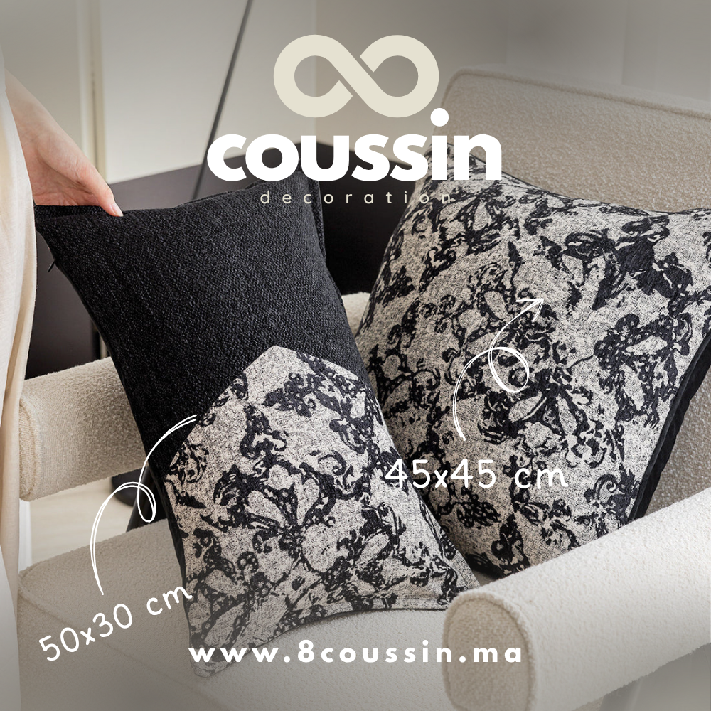 Duo housses de coussins Nero